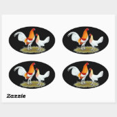 旧英語ゲームバンタム：レッドピール 楕円形シール (シート)