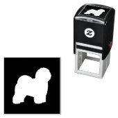 旧英語シェプドッグ犬のシルエット セルフインキングスタンプ (インサイチュ)