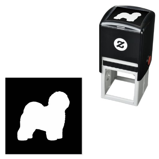 旧英語シェプドッグ犬のシルエット セルフインキングスタンプ (インサイチュ)