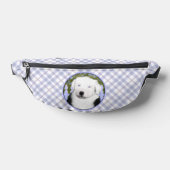 旧英語シェプドッグ絵を描子犬のペット犬の芸術 ファニーパック (レイダウン)