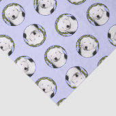 旧英語シェプドッグ絵を描子犬のペット犬の芸術 薄葉紙 (詳細)