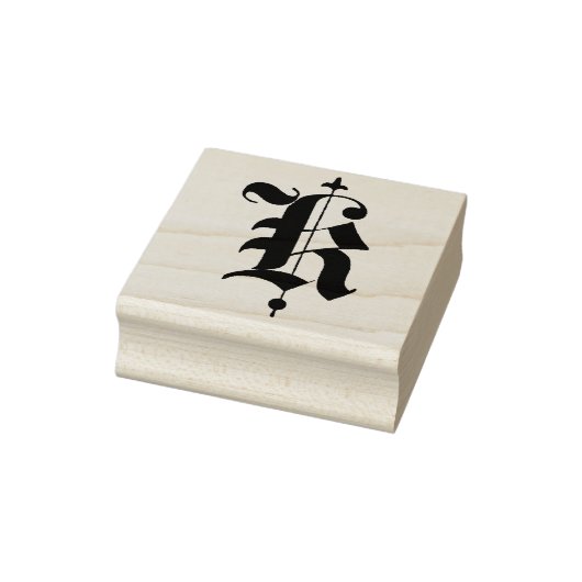 旧英語モノグラムヴィンテージイニシャル文字K ラバースタンプ (スタンプ)