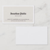 旧英語型懐かしいルックプレーントレンディー 名刺 (正面/裏面)