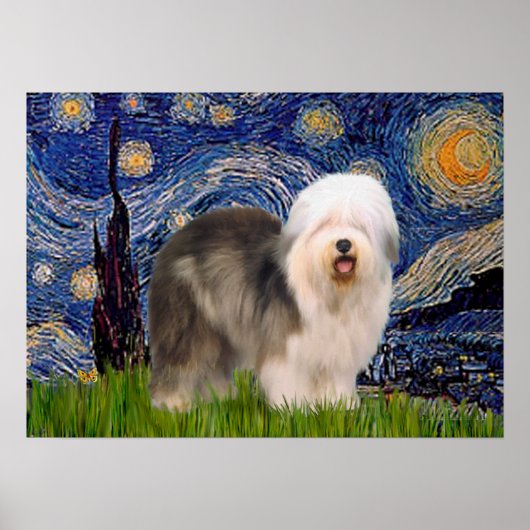 旧英語(F) - Starry Night ポスター (正面)