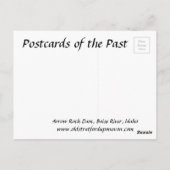 旧葉書 – アイダホ州アローロックダム ポストカード (裏面)