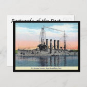 旧葉書 – アメリカ巡洋艦「コロラド」 ポストカード (正面/裏面)