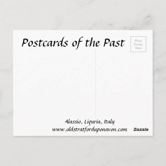 旧葉書 – アラシオ,リグーリア,イタリア ポストカード (裏面)