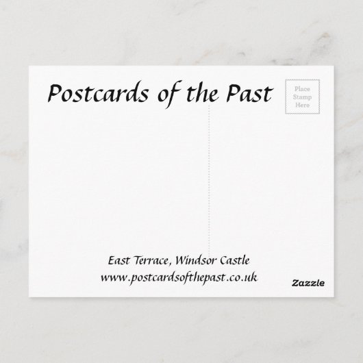 旧葉書 – イーストテラス、ウィンザーキャッスル ポストカード (裏面)