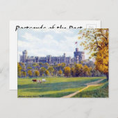 旧葉書 – ウィンザー城、北正面 ポストカード (正面/裏面)