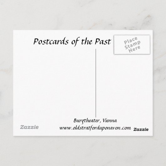 旧葉書 – ウィーンのバーグシアター ポストカード (裏面)