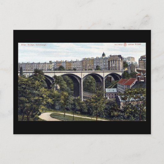 旧葉書、エディンバラ、ディーン・ブリッジ ポストカード (正面)