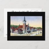 旧葉書・グダンスク（ダンツィヒ）鉄道駅 ポストカード (正面/裏面)