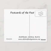 旧葉書 – ザルツブルグ，オーストリア ポストカード (裏面)