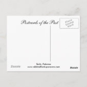 旧葉書、シチリア、パレルモ ポストカード (裏面)