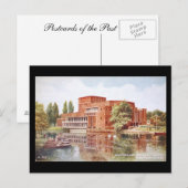 旧葉書、ストラトフォード・オン・エイボン、シアター ポストカード (正面/裏面)