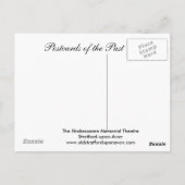 旧葉書、ストラトフォード・オン・エイボン、シアター ポストカード (裏面)