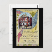旧葉書、セスキ100年祭、フィラデルフィアPA ポストカード (正面/裏面)
