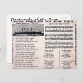 旧葉書 – "タイタニック"の賛美歌 ポストカード (正面/裏面)