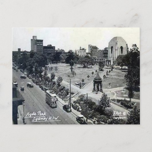 旧葉書 – ハイドパーク,シドニー, NSW ポストカード (正面)