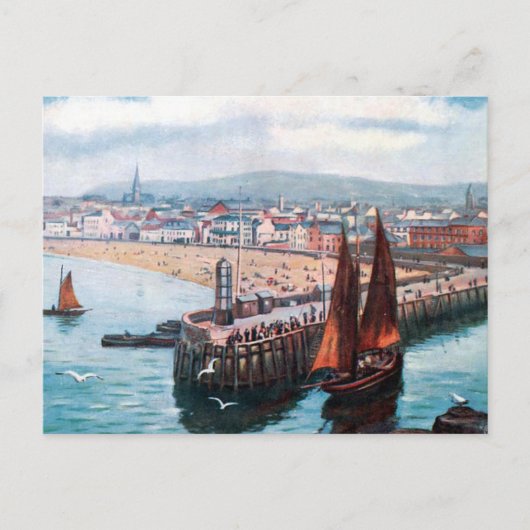 旧葉書 – ピール、マン島 ポストカード (正面)