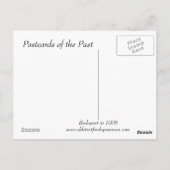 旧葉書 – ブダペスト，ハンガリー， 1908 ポストカード (裏面)