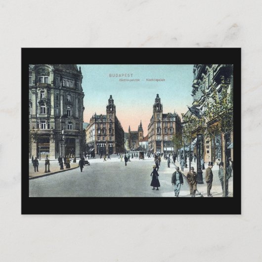 旧葉書 – ブダペスト，ハンガリー， 1908 ポストカード (正面)