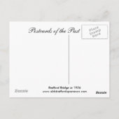 旧葉書、ベッドフォードブリッジ1936 ポストカード (裏面)