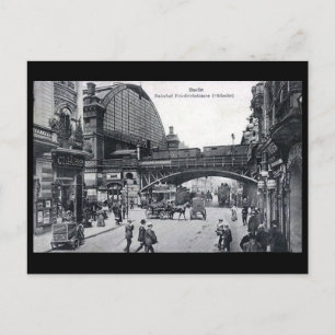 旧葉書 – ベルリン，フリードリッヒストラッセ駅 ポストカード