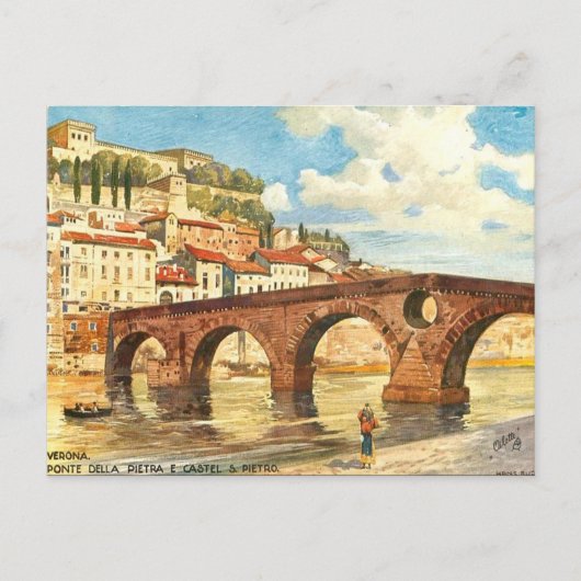 旧葉書 – ベローナ,イタリア ポストカード (正面)