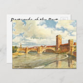 旧葉書 – ベローナ，イタリア ポストカード (正面/裏面)