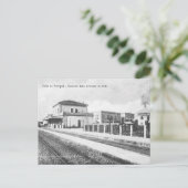 旧葉書 – ポンペイ鉄道駅 ポストカード (スタンド正面)