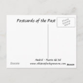 旧葉書 – マドリード，スペイン ポストカード (裏面)