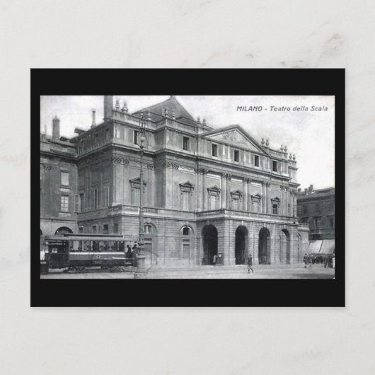 旧葉書 – ミラノ，ラスカラオペラハウス1913年 ポストカード (正面)