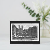 旧葉書，ローマ，ピアッツァディスパニャ ポストカード (スタンド正面)