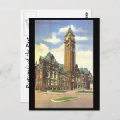 旧葉書 – 市役所、トロント、オンタリオ ポストカード (正面/裏面)