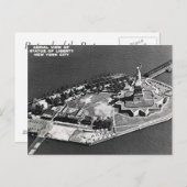 旧葉書 – 自由の女神 – 空中表示 ポストカード (正面/裏面)