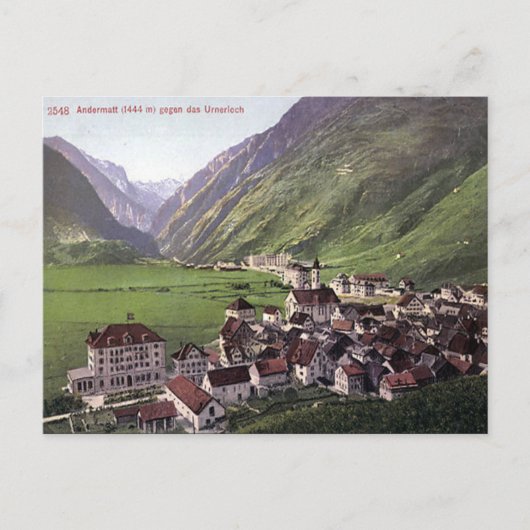 旧葉書 – Andermatt, Suisse ポストカード (正面)