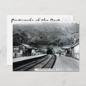 旧葉書 – DerbyshireのGrindleford Station ポストカード (正面/裏面)