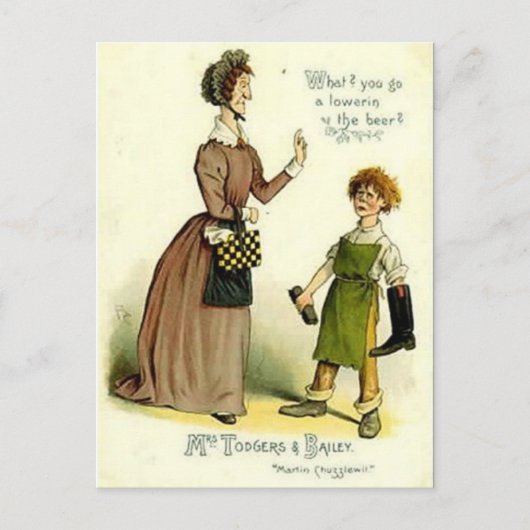 旧葉書 – Dickens著「Martin Chuzzlewit」 ポストカード (正面)