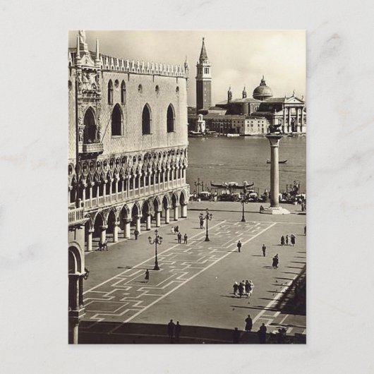 旧葉書 – Piazzetta San Marco, Venezia ポストカード (正面)