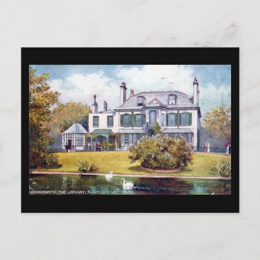 旧葉書 – Ravenscourt Park Library, Hammersmi ポストカード (正面)