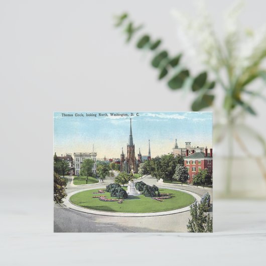 旧葉書 – Thomas Circle, Washington, DC ポストカード (スタンド正面)