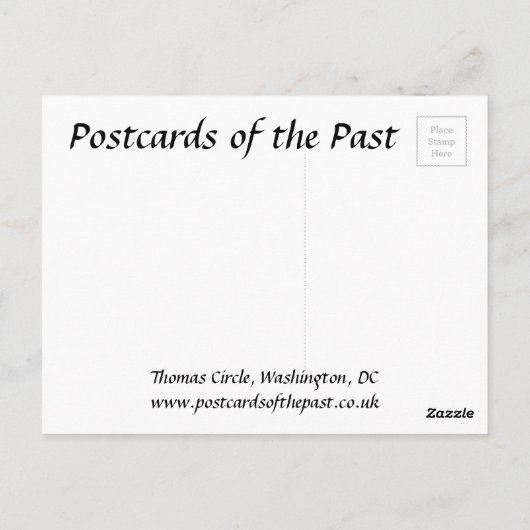 旧葉書 – Thomas Circle, Washington, DC ポストカード (裏面)