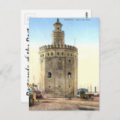 旧葉書 – Torre del Oro，セビリア，スペイン ポストカード (正面/裏面)