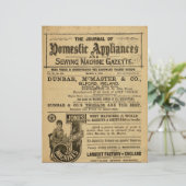 旧裁縫マシンカタログページスクラップブック紙 (スタンド正面)