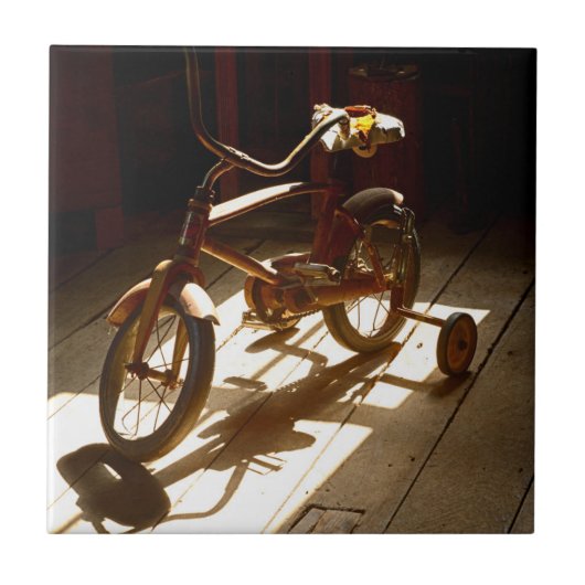 旧製粉所の子供用自転車 タイル (正面)