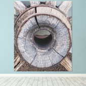 旧西ワゴン素朴ホイール キャンバスプリント (インサイチュ (ウッドフロア))