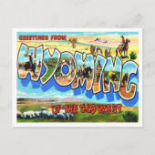 旧西旅行のワイオミングからの挨拶 ポストカード (正面)