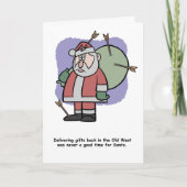 旧西部でのサンタ カード (正面)