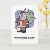 旧西部でのサンタ カード (黄色い花)